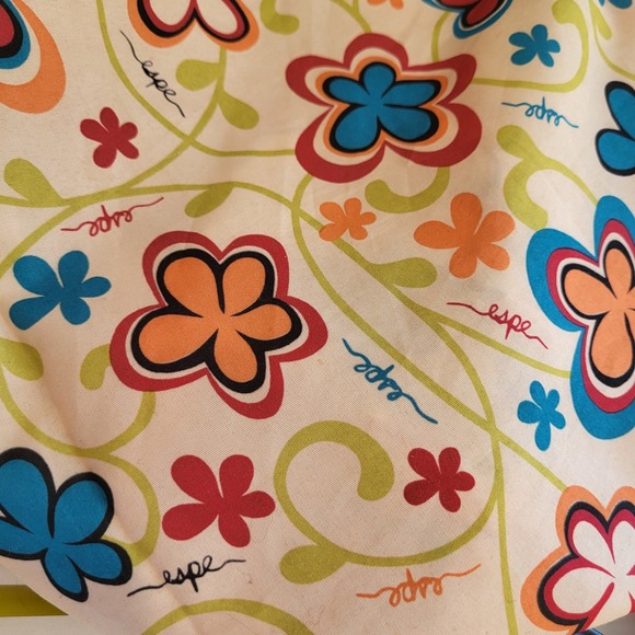 Espe Vegan Leather Messenger Bag Crossbody Hibiscus artsy - Picture 7 of 15